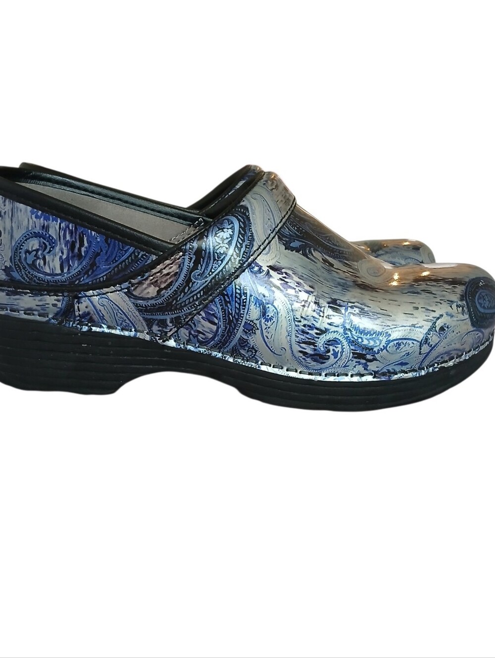 Dansko LT Pro Paisley Leather Clogs Women's 8 Comfort Cushioned Lightweight